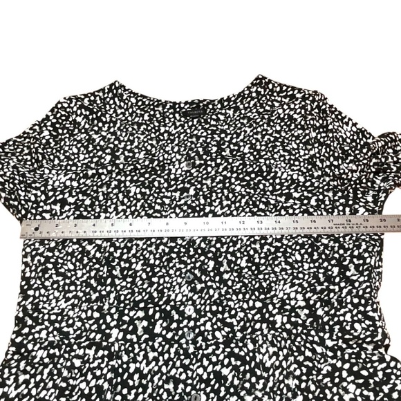 TALBOTS Jersey Knit Fit & Flare Long Sleeve Abstract Dots Midi Dress Popover XL - Picture 5 of 9